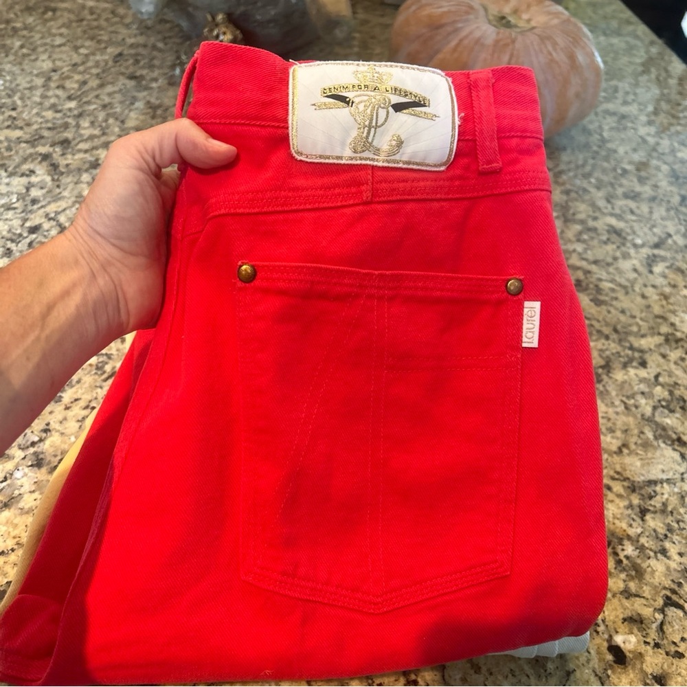 Laurel by Escada 1980’s Red Straight Leg Jeans EVC